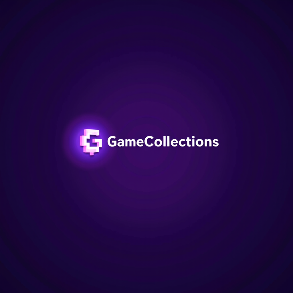 GameCollections logo - pixel-inspired gaming aesthetic with purple gradient background