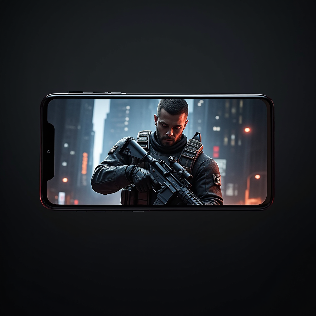 Call of Duty Mobile running on high-end device showing detailed character models, realistic lighting effects, dynamic shadows, and smooth 120fps gameplay with HDR enabled